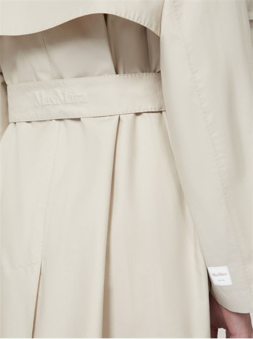 Long double-breasted trench coat in water-repellent twill with logo belt MAX MARA THE CUBE | 2619021054600002